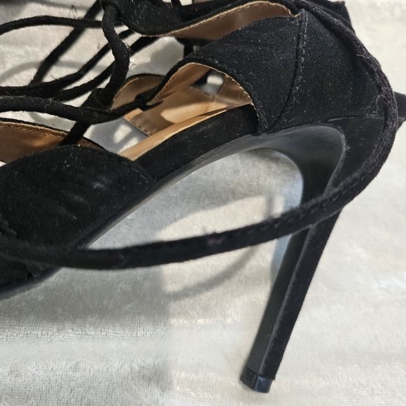 CANDIES Strap Black Heels Size 10 - Picture 5 of 5